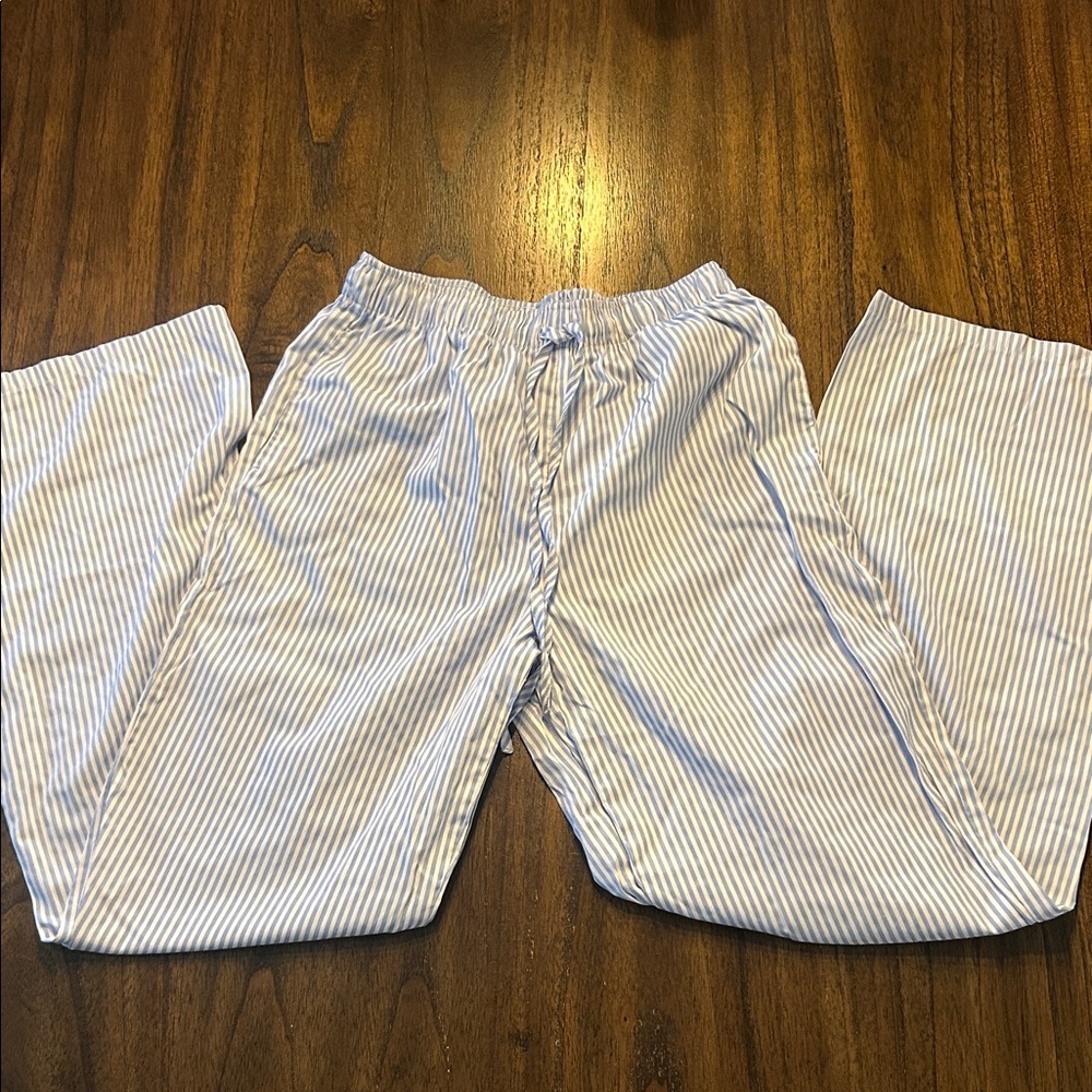 Urban Planet Blue and White Striped Pajama Pants